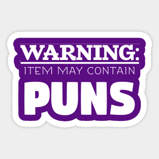 May Contain Puns Sticker